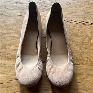 J Crew suede ballerina flats.  Size 11